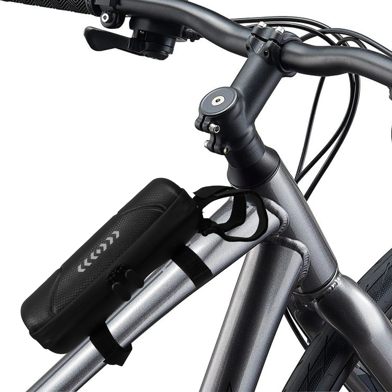 

Portable 1L Bike Tool Box Bottle Cage Hard Shell Zippered Water Holder Black Eva Durable Universal Fit All Bicycles Carry Repair