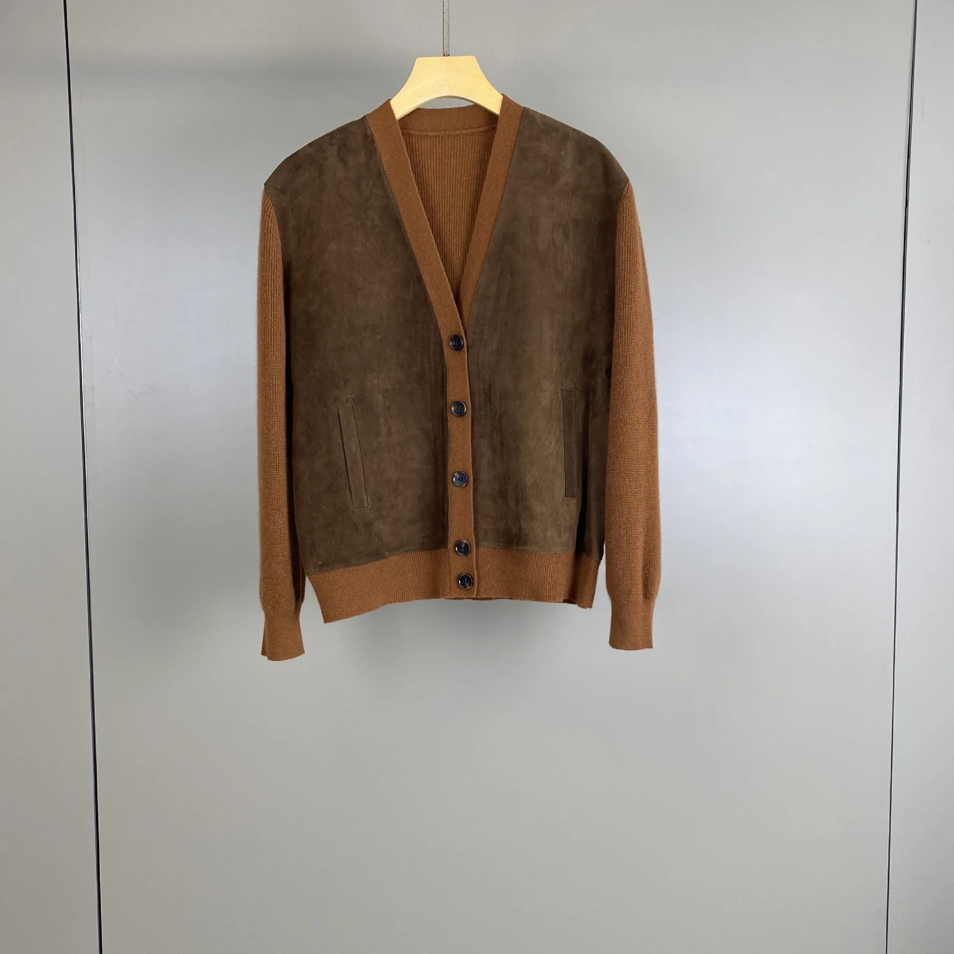 Women's 2026 Autumn Winter New Cashmere Splicing Casual Coat
