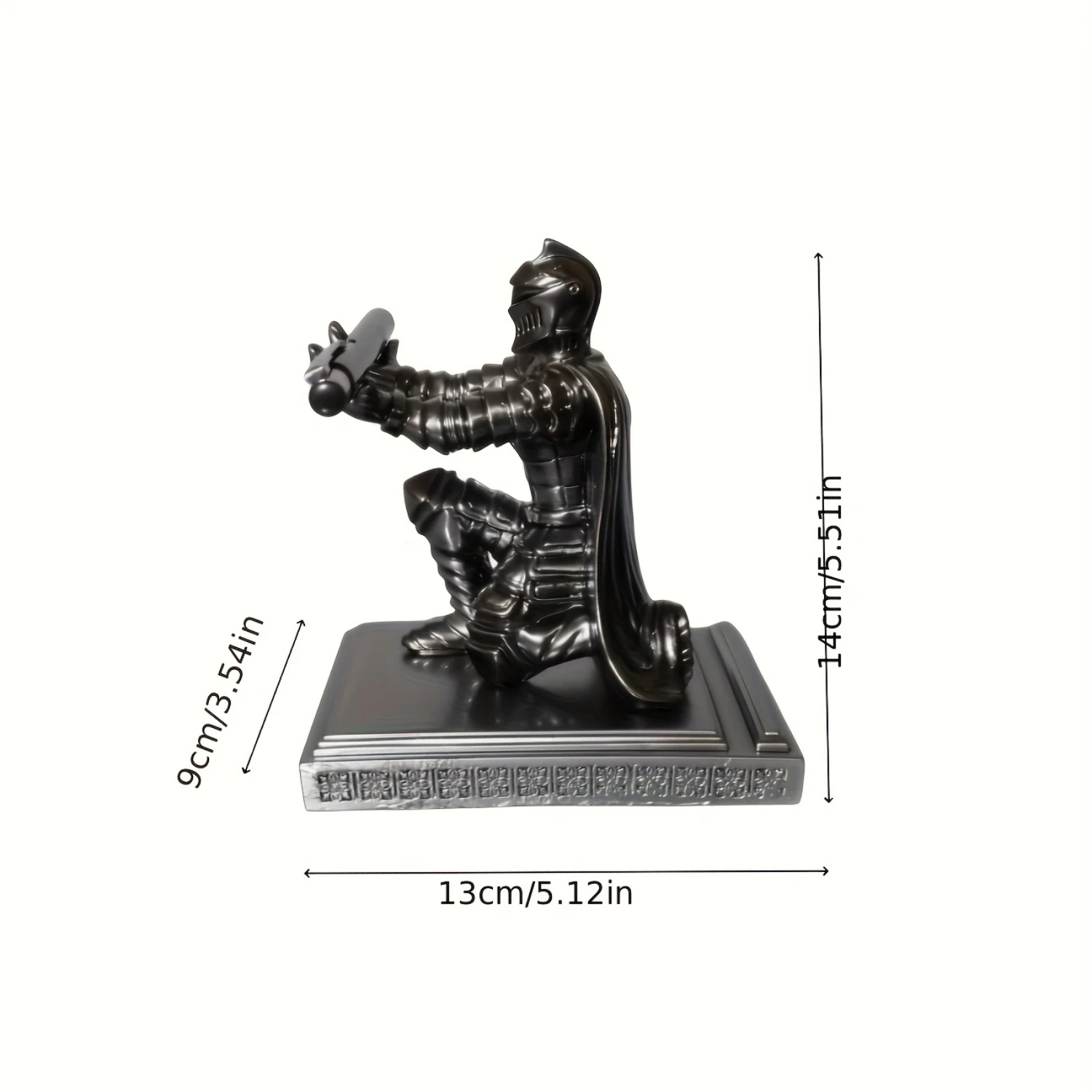 Chivalrous Knight Pen Holder & Phone Stand - Innovative Dual-Purpose Organizer - Durable ABS, Space-Saving Design - A Fun, Novel