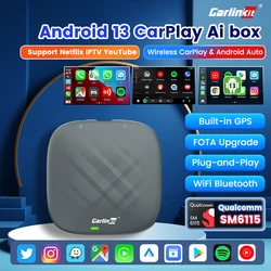 Carlinkit Android 13 Wireless Carplay Mini Box Android Auto Support Netflix Iptv Youtube Car Play Qcm 6115 Streaming Box For Car