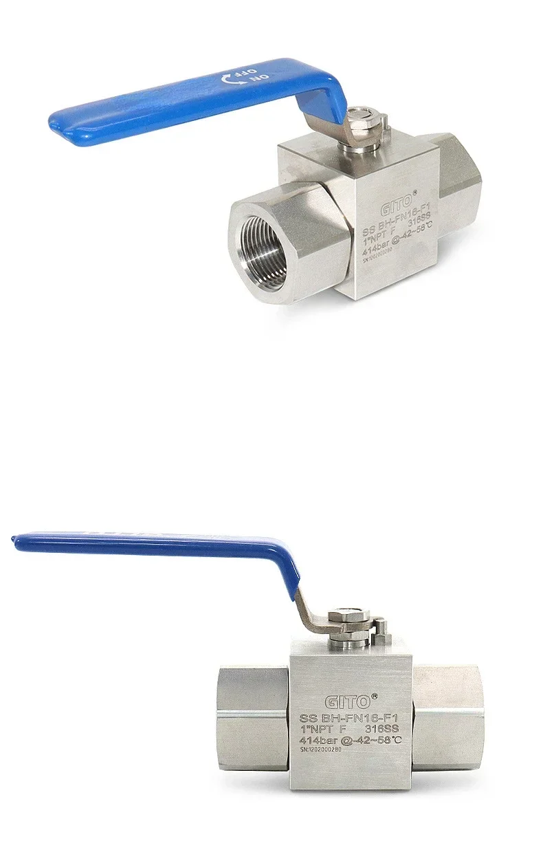 Hot Sales BH Square Bar 316L Female Thread Ball Valve 1 Inch 304 High Pressure Thread Ball Valve