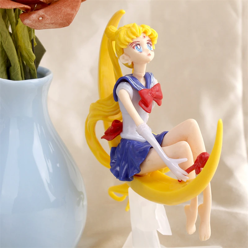 15CM Sailor Moon PVC Anime Figure Toys Cartoon Tsukino Usagi Manga Figurine Cake Decorations Accessories Model Dolls Gidts Kids