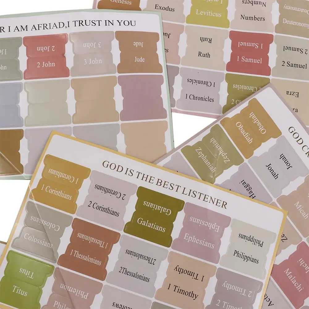 ملحقات الكتاب 5 أوراق مؤشر الكتاب المقدس القابل للكتابة القابلة للإزالة ملصق الكتاب المقدس علامات التبويب الورقية ذاتية اللصق ملصق الكتاب المقدس القرطاسية