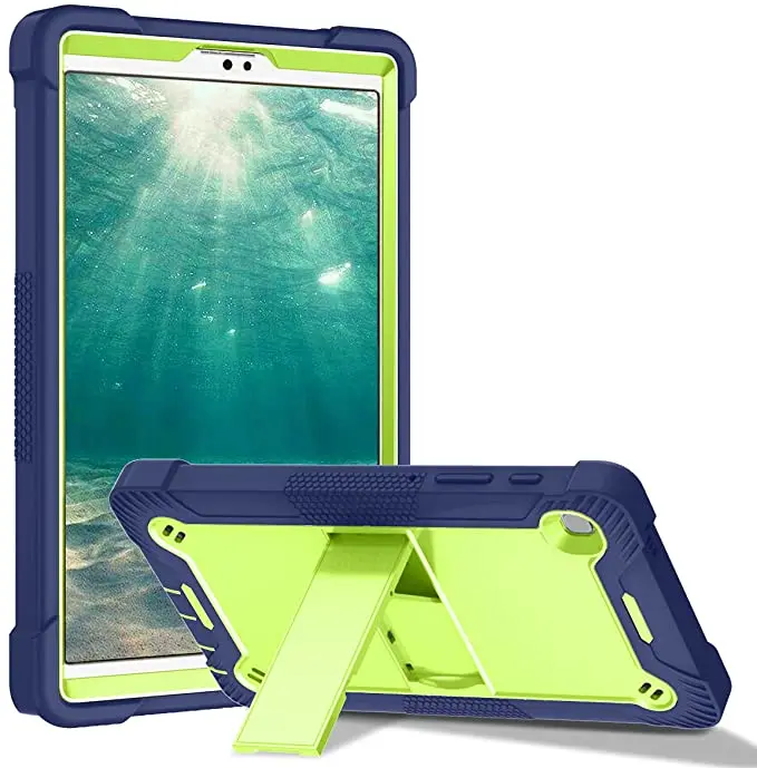 

Бронированный чехол для Galaxy Tab A9 A7 Lite 8,7 SM-X110 X115 X117 T220 T225 A 8,4 T307U 8,0 T290 T295 3-слойный противоскользящий чехол-подставка
