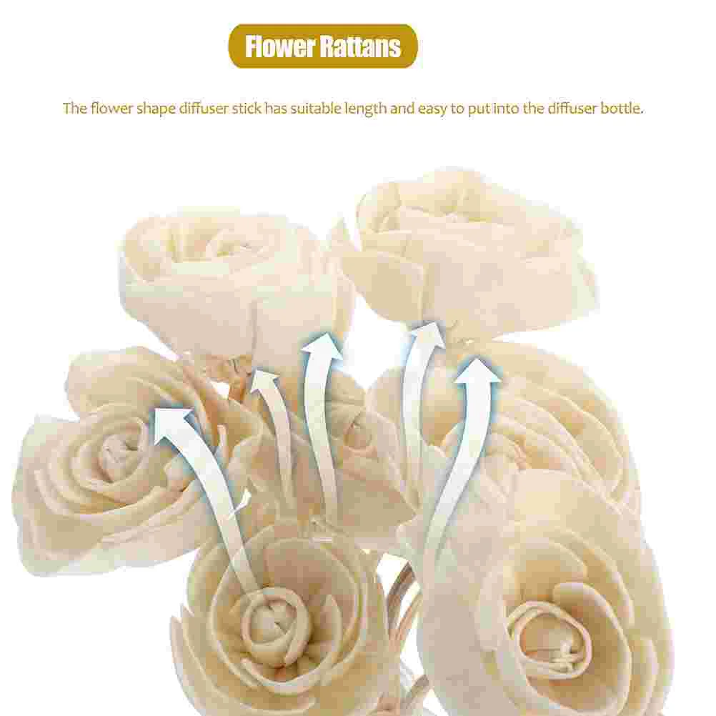 9 Pcs Aromatherapy Rattan Flower Stick Replaceable Diffuser Reeds Essential Oil Car for Wooden Wedding Hair