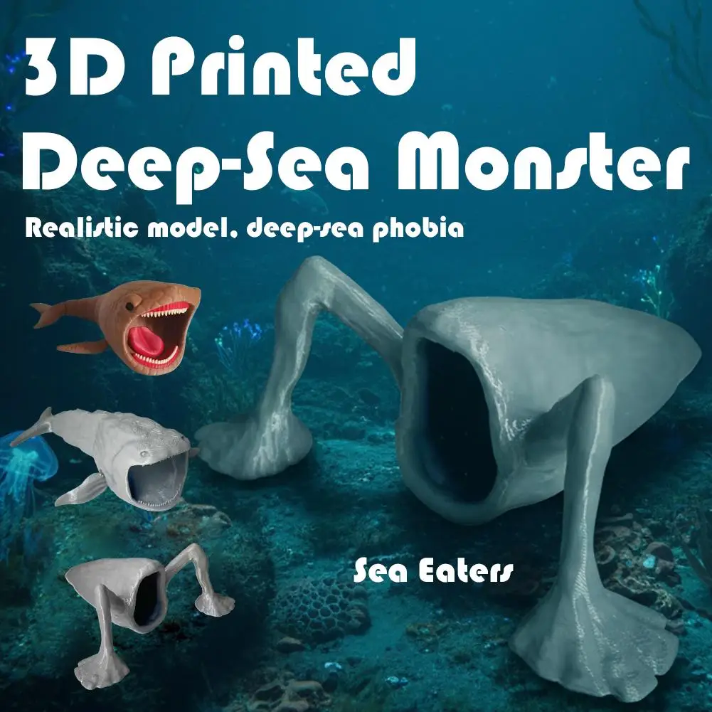 3D Printed Deep-Sea Monster Action Figure Ocean Marine Animals Decor Ornament Model Movable Joint Creative Cute Toy Gift Craft view 3