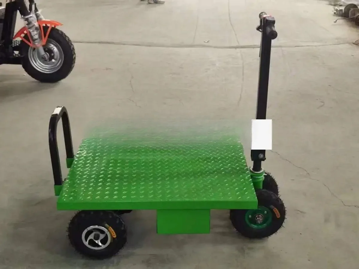 Electric flatbed truck, truck, construction pull, hand push, transportation, feeding and tipping bucket