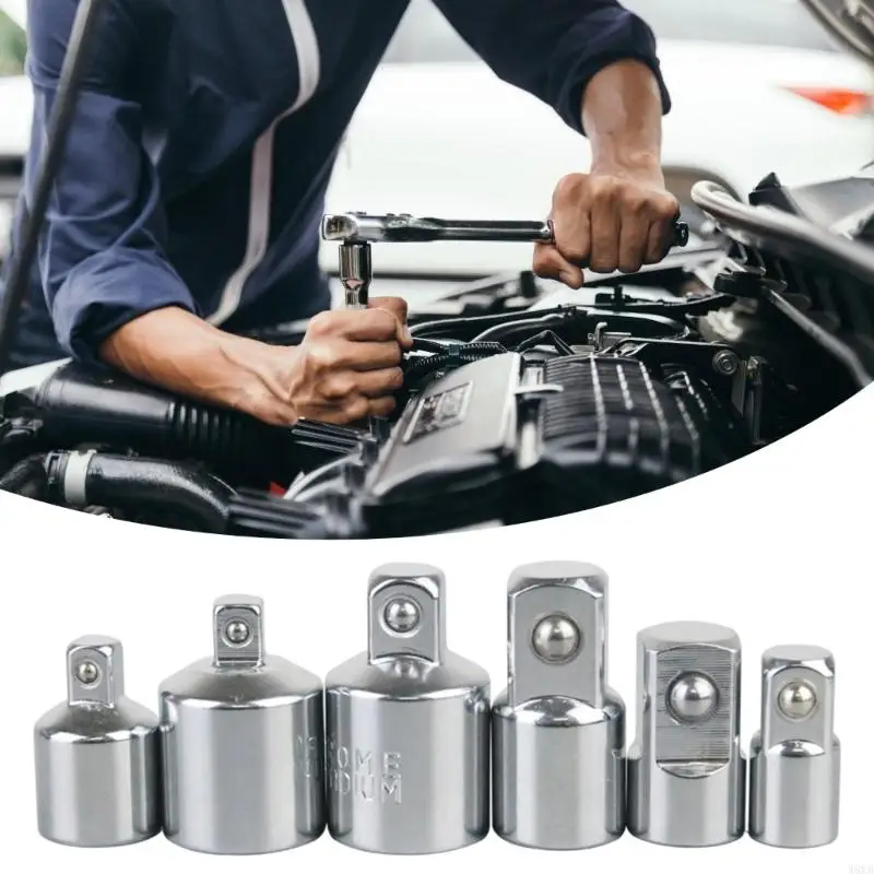 W8KB 6PCS Ratchet WbLench Socket Sleeve Bộ chuyển đổi đầu 1/4 inch đến 3/8 inch