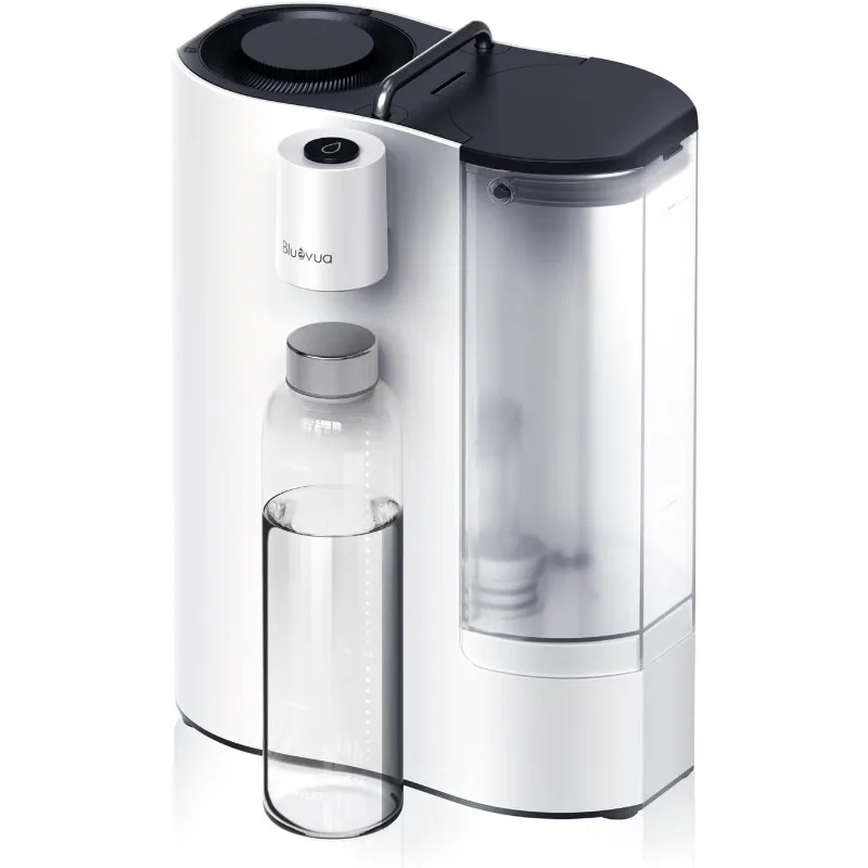 RO100ROPOT-Travel Reverse Osmosis System Countertop Water Filter, Compact 6-Stage Filtration with UV, Includes Glass Bottle