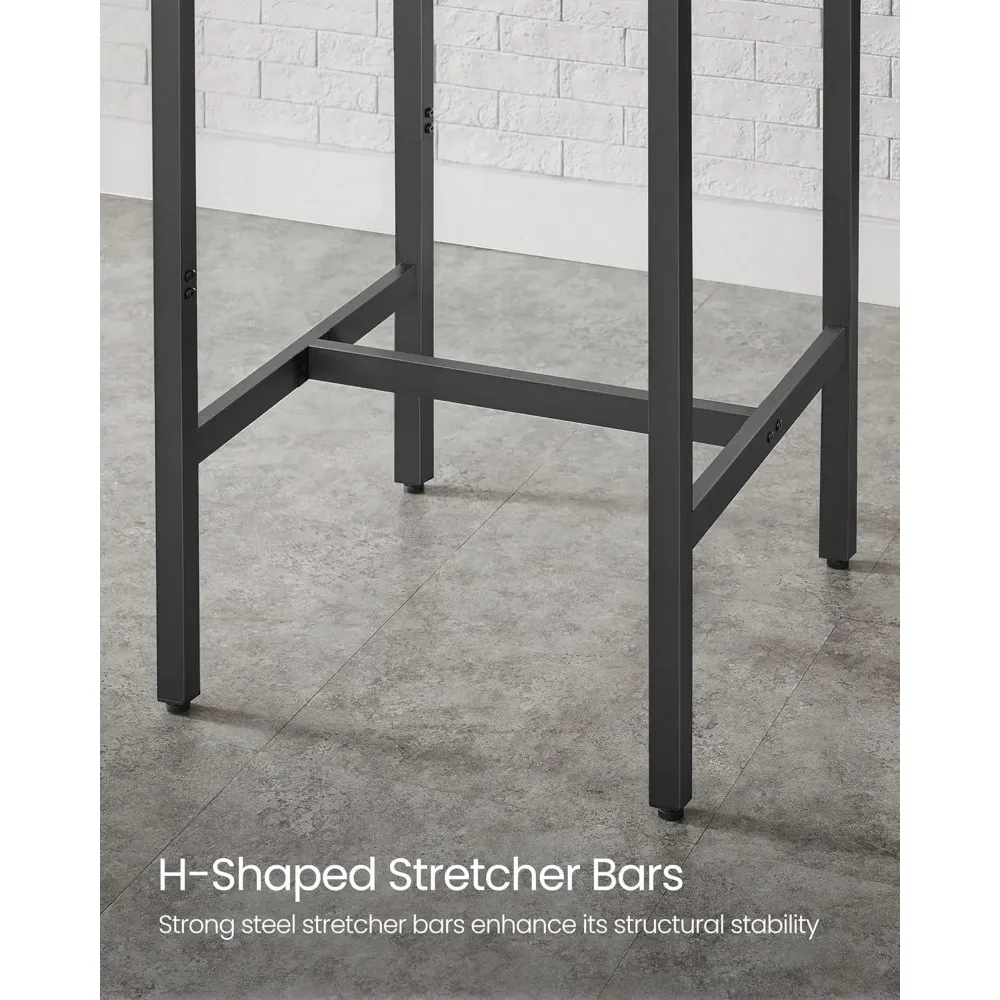 Bartafel, kleine keukeneettafel, hoge pubtafel, hoogte cocktailtafel voor woonkamerfeest, stevig metalen frame,
