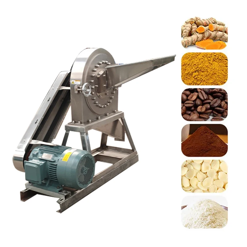 

Rice Hull Powder Machine Herb Grinding Machine Spices Grinder Stainless Steel Motor High Capacity 50-300kg/h Pulverizer Mill