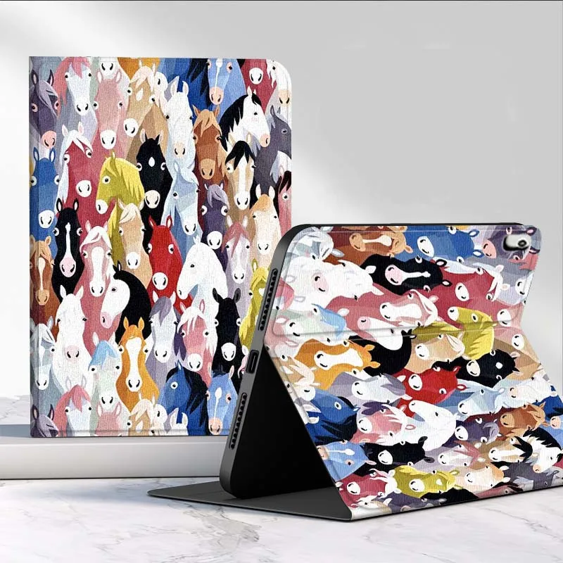 Colorful Horse Pattern For Huawei MediaPad MatePad Pro Air 12 X T5 T10S M6 M5 C5e SE 11 11.5 10.4 Inch Tablet Case