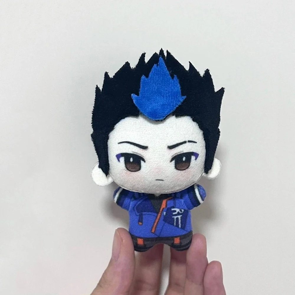 

10cm Super Cool Blue Flame Style Cosplay Anime Valorant Yoru Plush Toys Keychain Funny Game Character Bag Pendant Plushie Doll