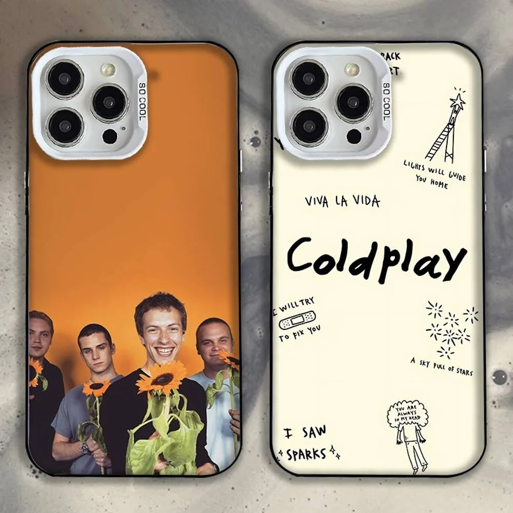 

Band C-Coldplay Phone Case For iPhone 16,15,14,13,12,11,Pro,XS,Max,Plus,Mini,SE White Candy Matte Shockproof Cover