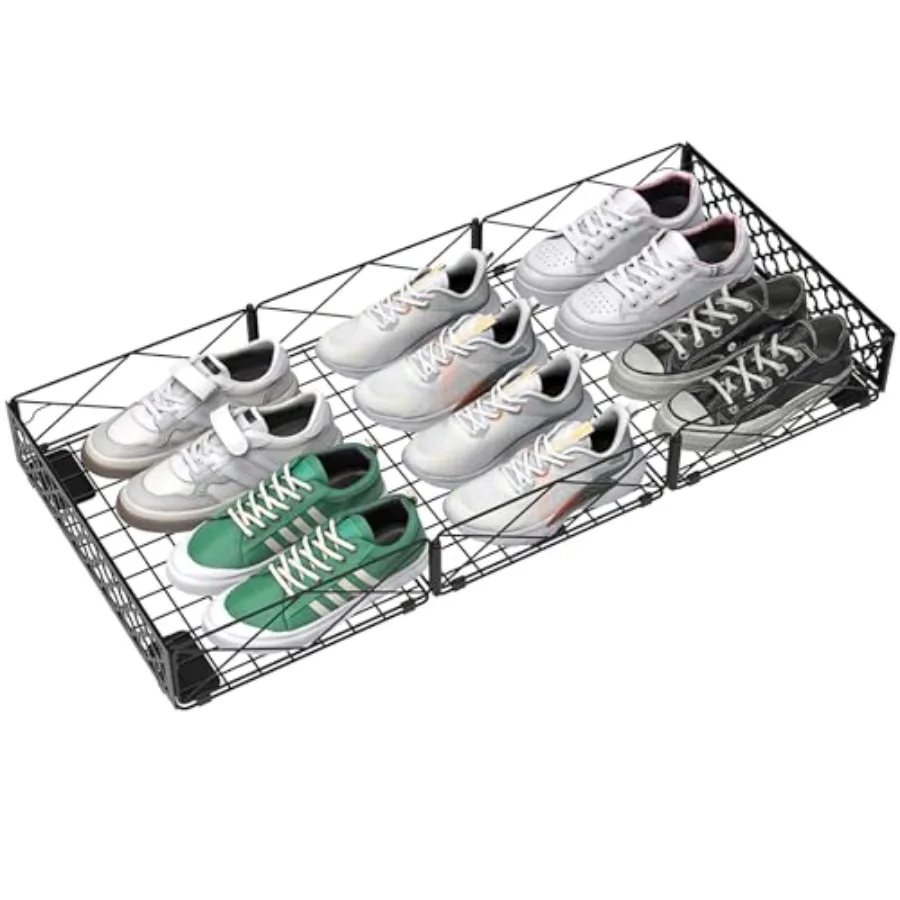 

Large Under Bed Storage with Wheels, Low Prile Rolling Under Bed Storage Containers Foldable Metal Under the Bed Organizer Bins