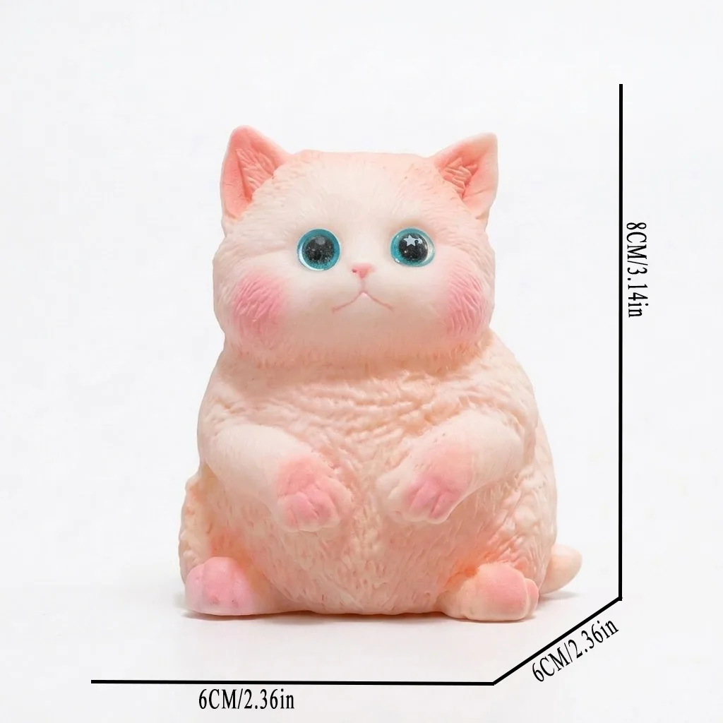 Adorable Kitty Squishy, Slow Rising Squish Toy,Stress Relief Squeeze Fidget, Soft Sensory Fun