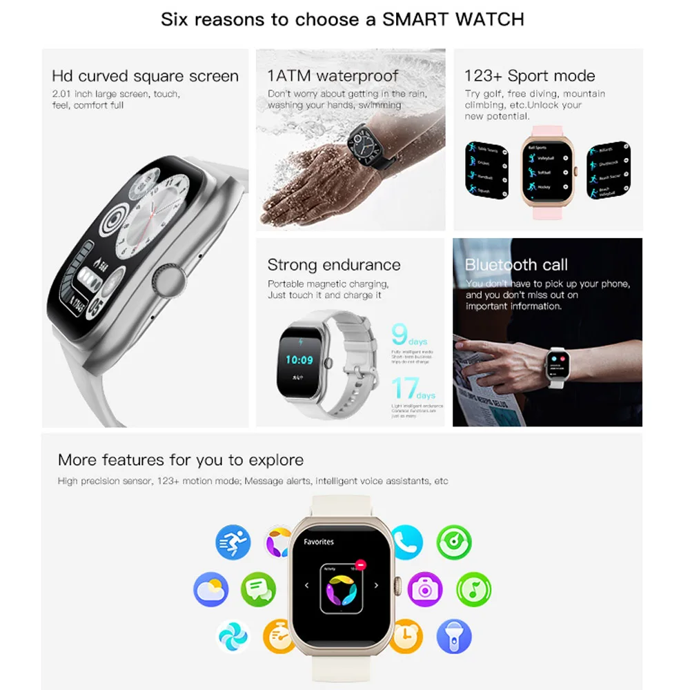 2025 New Bluetooth Call Smart Watch Men 2.01 inch Heart Rate Sports IP68 Waterproof Custom Dial Women Smartwatch For Android IOS