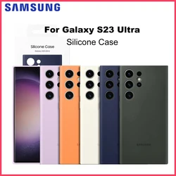 Original For Samsung Galaxy S23 Ultra Case High Quality Soft Silicone Cover Silky Touch Protective Case For S23Ultra 5G Cases