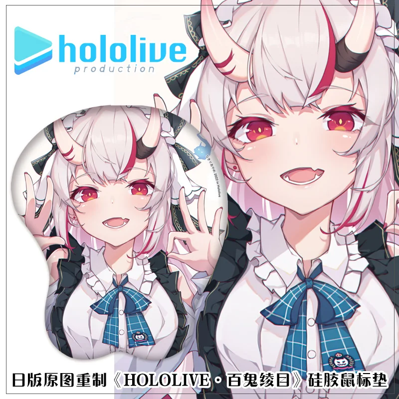 

Anime Hololive Nakiri Ayame VTuber Wrist Rest Pad Mousepad PU Mouse Pad Game Computer Keyboard Office Mat Desk Mousepad