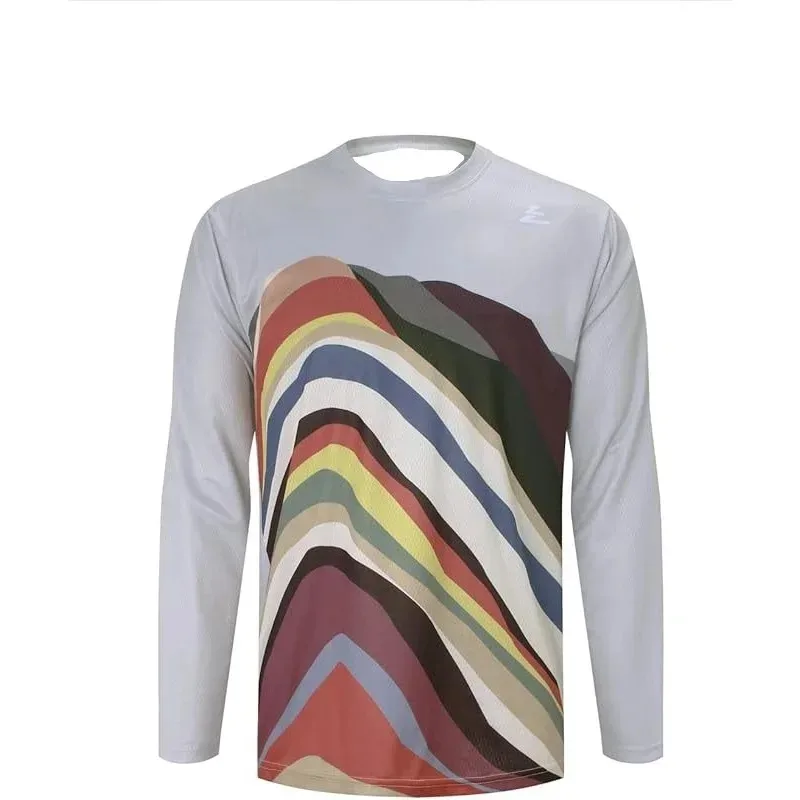 MEN'S BREATHABLE OFF-ROAD MOTORCYCLE T-SHIRT, MOUNTAIN BIKE RIDING, SPORTS LONG-SLEEVED MOUNTAIN BIKE PARENT-CHILD SHIRT