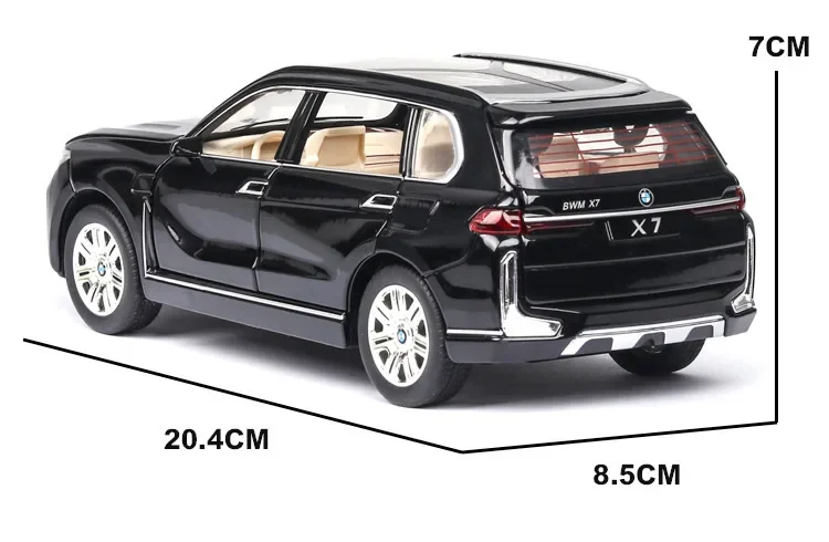 1:24 BMW X7 X5 XM SUV Alloy Car Model Diecasts Toy Vehicles Metal Toy Car Model Simulation Collection Sound Light Childrens Toy