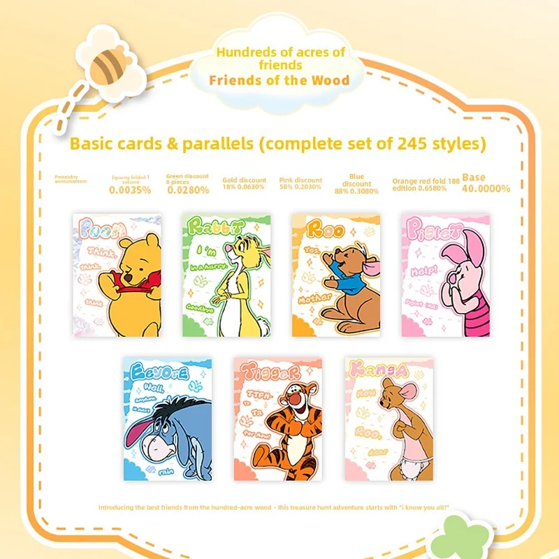 2026 Disney Winnie The Pooh Treasure Hunt Box 50 Cards 100th Anniversary Hundred Acre Wood Friends Lenticular Sculpted Card