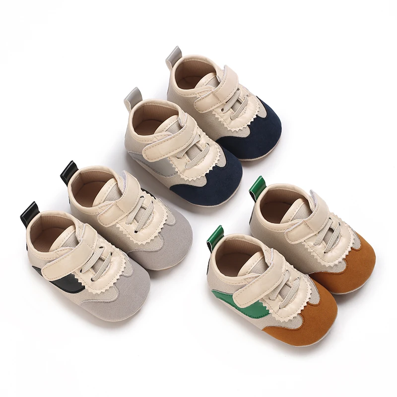 

Spring And Autumn Baby Shoes Baby Color Blocked Casual Sports Shoes Soft Soled Walking Shoes