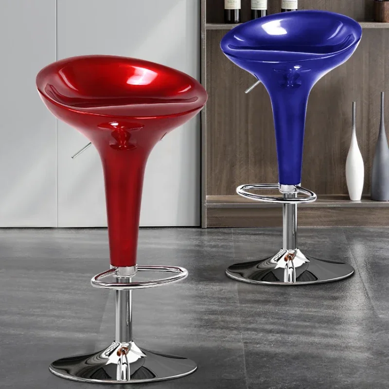 Adjustable Silver Bar Chairs Kitchen Designer Protector Red Nordic Bar Stool Living Room Modern Taburetes Para Barra Furniture