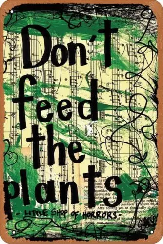 Dont Feed The Plants From Little Shop Of Horrors Poster Metal Tin Sign Decor-aluminum