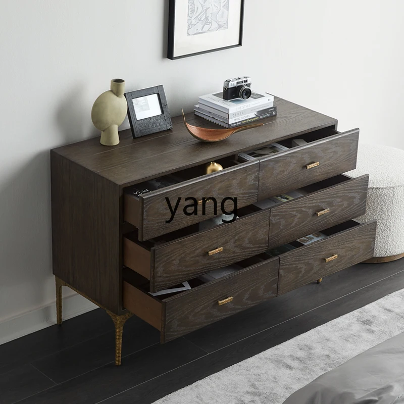 

YHM Six-Drawer Cabinet Bedroom TV Storage Light Luxury Postmodern Drawer