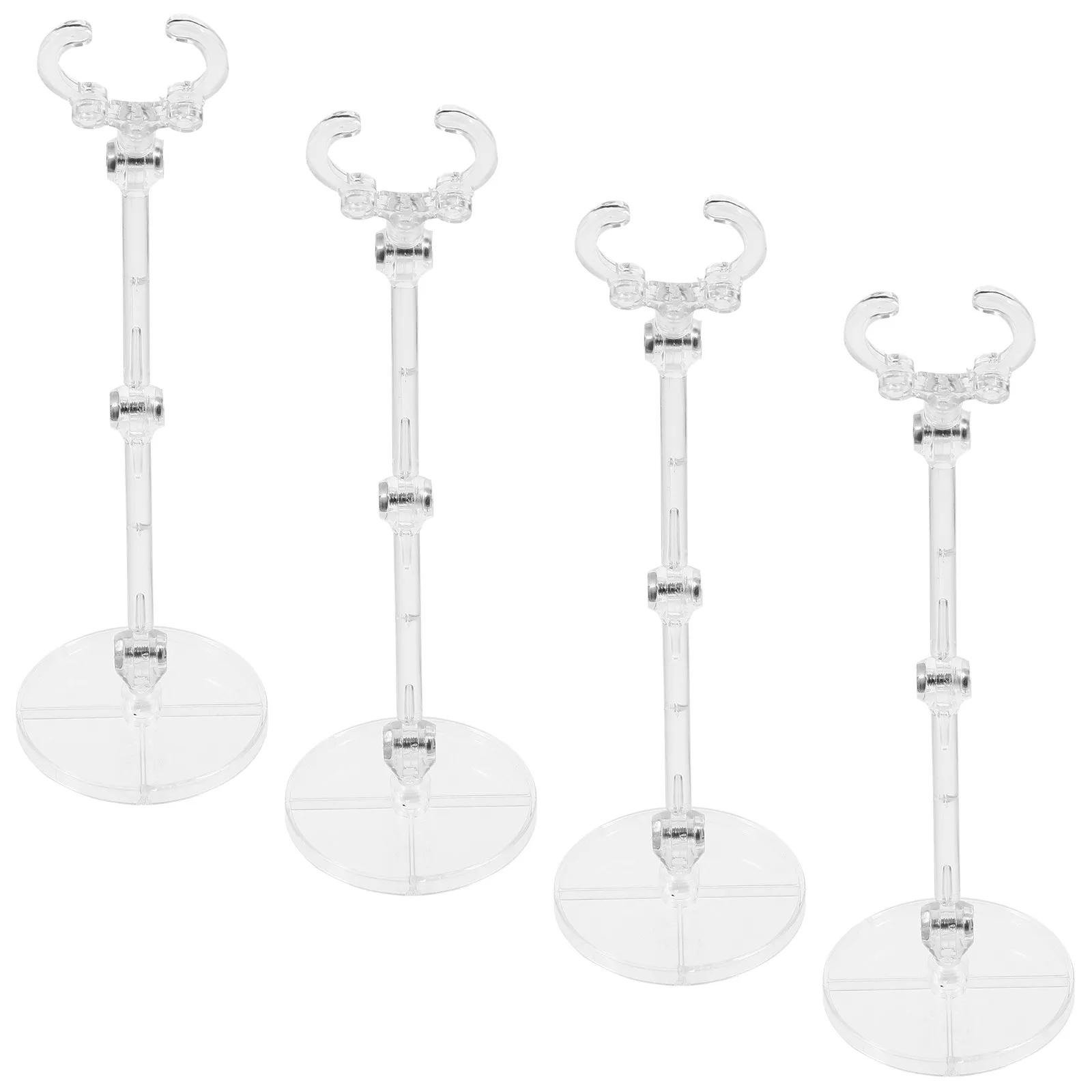 

4Pcs Adjustable Plastic Figure Stand for Action Figures Models Display Stand Desktop Display Accessory Wear-Resistant Support
