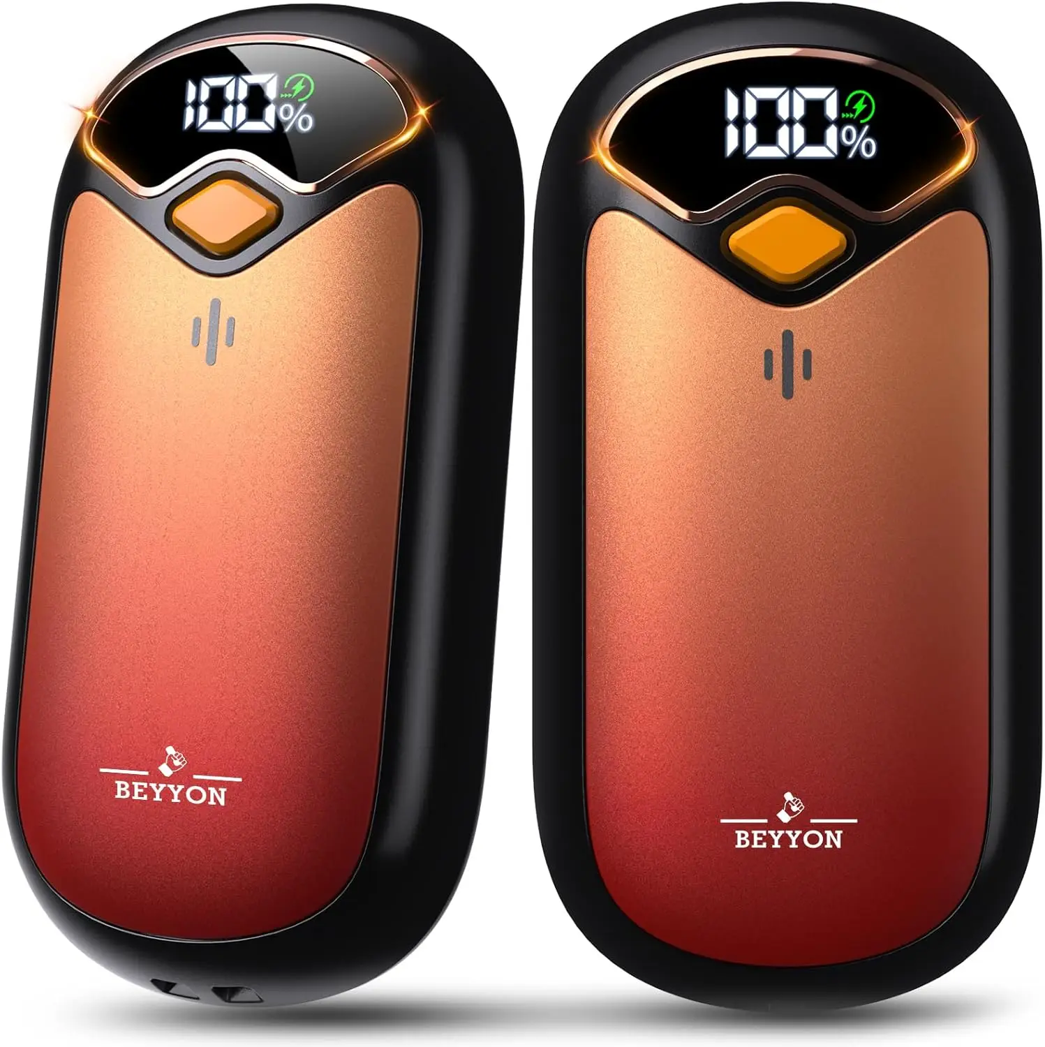 

Перезаряжаемые грелки для рук (2 шт.) с LED-дисплеем, 4 уровнями нагрева, USB-зарядкой для активного отдыха на природе