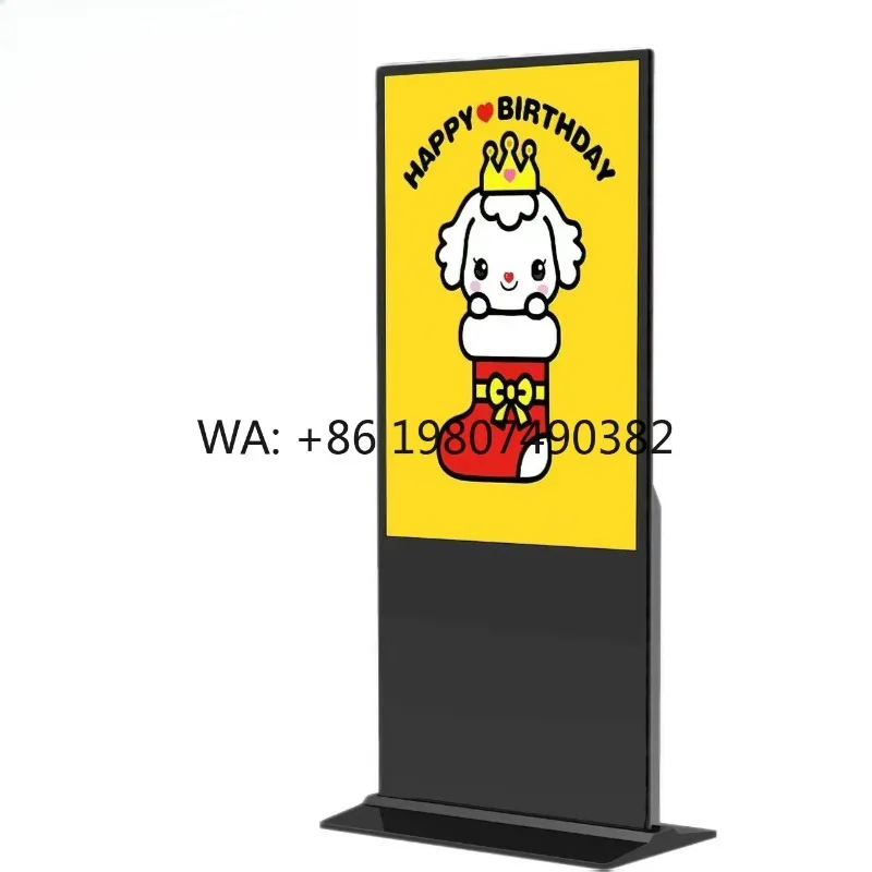 32 43 49 55 Zoll 2K 4K Cloud CMS Touchscreen Indoor Bodenständer LCD Kommerzieller Digitaler Werbe-Kiosk Display-Beschilderung