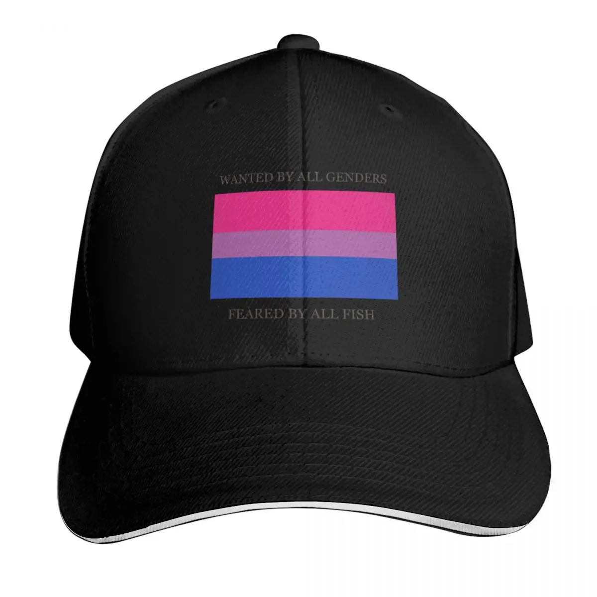 Wanted by All Genders, Feared by All Fish Baseball Cap Vintage Retro Embroidered Lightweight Packable Gift for Him Her