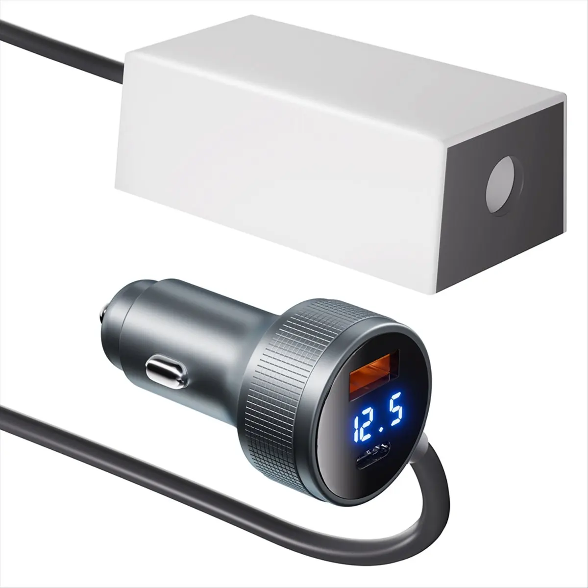 AA19 For Starlink Mini Cigarette Lighter Adapter with Digital Display 12V-36V Car Adapter with Step Up Converter for RV Cars