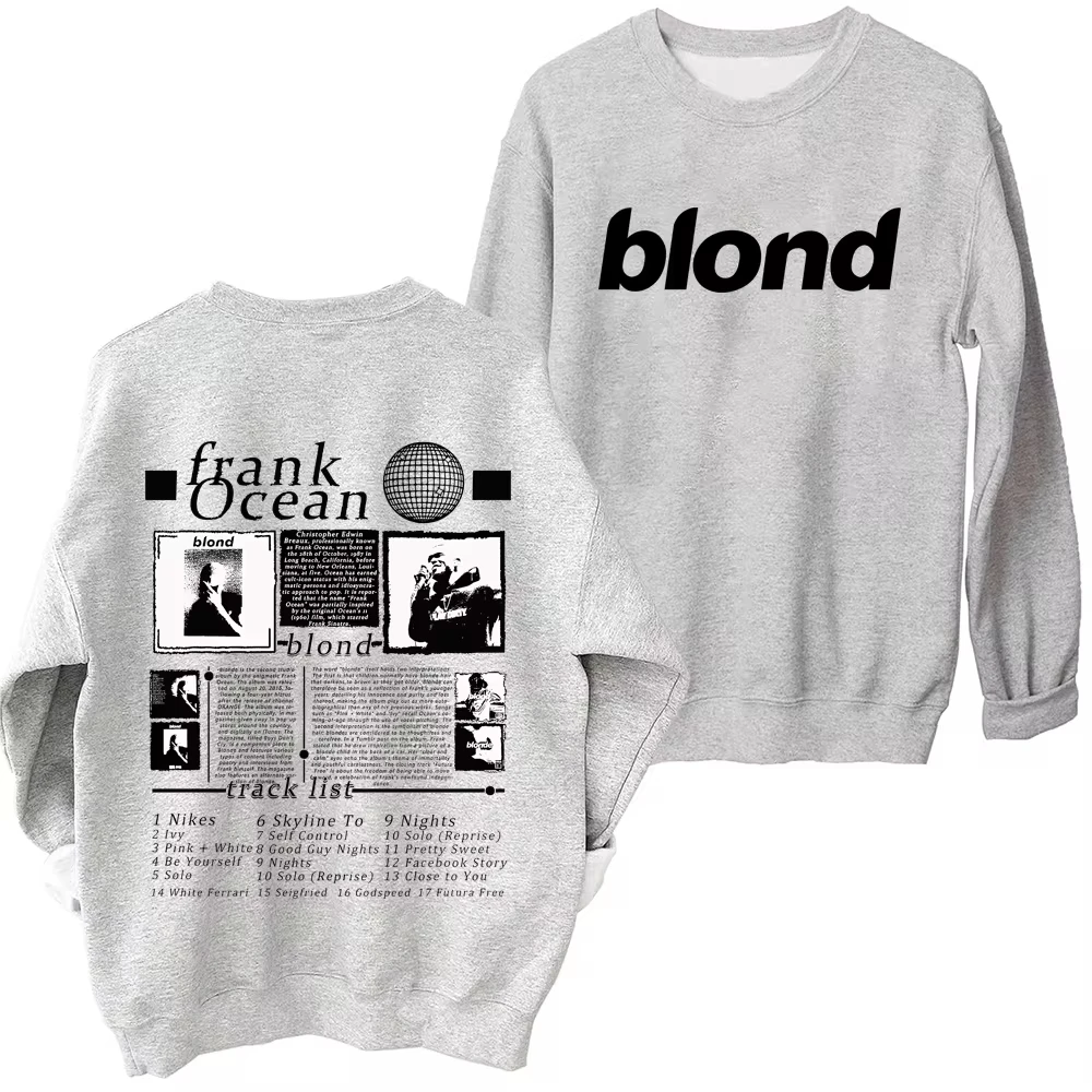 Spring and Autumn New Frank Ocean Blond 2024 Sweatshirt Women\'s Harajuku Crew Neck Long Sleeve Fashion Sweater