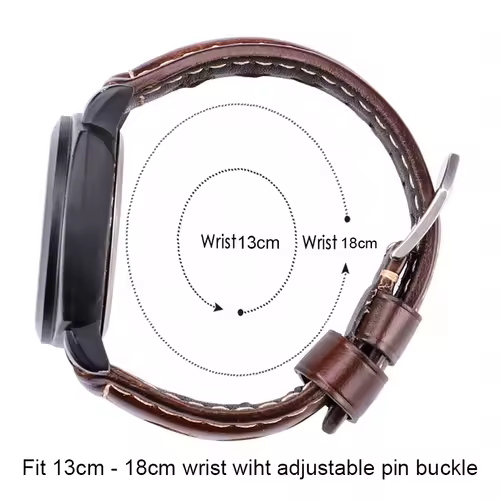 Cowhide Watch Strap Bracelet Vintage Genuine Leather 20mm 22mm 24mm Watchband Women Men Fashion Watch Band Belt With Pin Buckle - Image 6