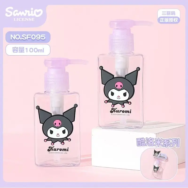 Sanrio  Cartoon Hand Wash Liquid Bottle Coolomey lotion Bottle Press Split Bottle Shampoo Shower Gel Transparent Makeup Bottle