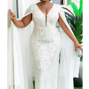 مثير Bodycon ماكسي اللباس للنساء فساتين الحفلات الأفريقية فستان زفاف طويل ملابس ماكسي بالإضافة إلى حجم داشيكي أنقرة الترتر أفضل 6 فستان حفل أفريقي للمبيعات - رقم 6