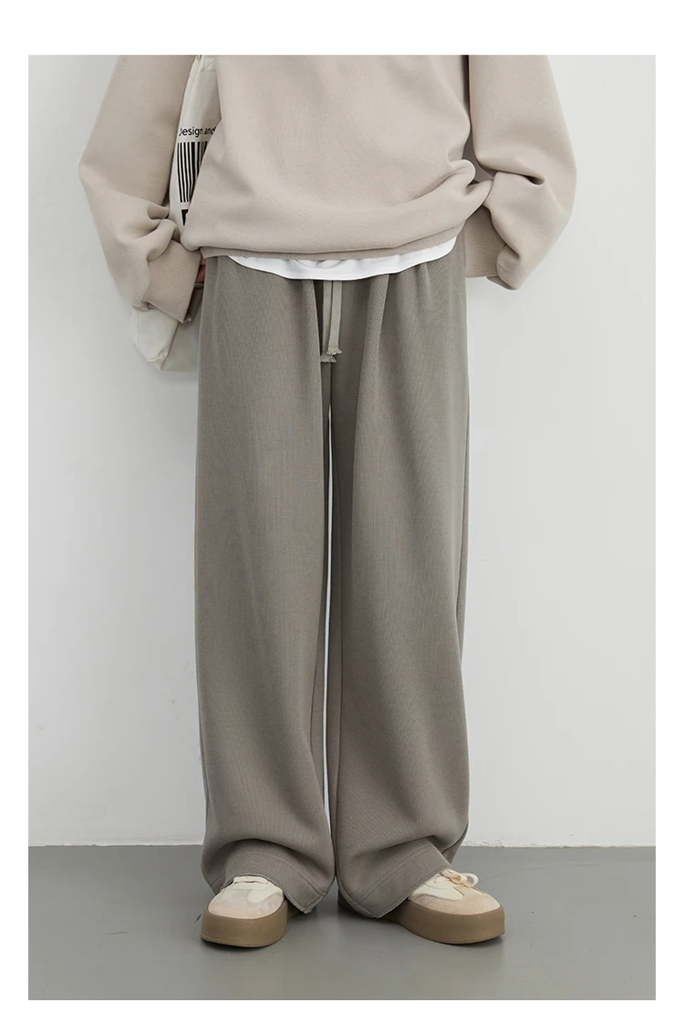 CHIC VEN Women's Pant Streetwear Solid Loose New Drawstring Sports Casual Trousers High Waisted Pants Autumn Winter 2025