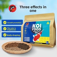 PORPOISE Triple Blend Koi Fish Food - Special Formula for Ranchu,Butterfly Koi&Goldfish,Small Floating Pellets,Color Enhancing