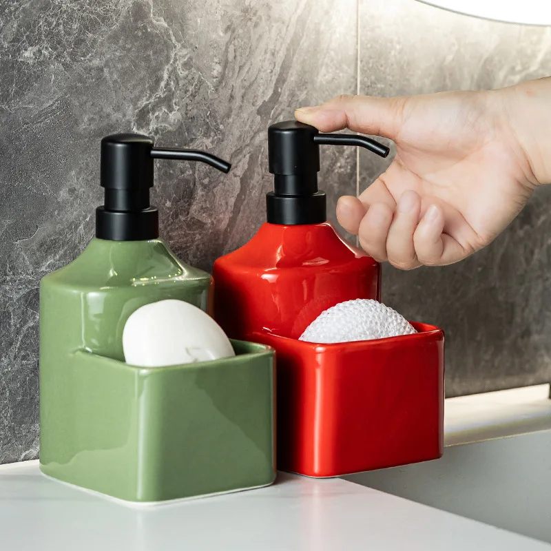 

hotel bathroom home dispenser 480ml Creative soap dispenser ceramic lotion subpackage bottle storage bottle shampoo shower gel