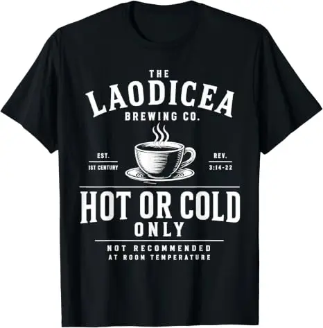 The Laodicea Brewing Co. Heiß- oder Kaltgetränk-T-Shirt mit Bibelvers-Spielerei, Y2K Lukewarm Christlicher Glaube Spruch T-Shirt, Neuheit Geschenk Mode – Detail 11
