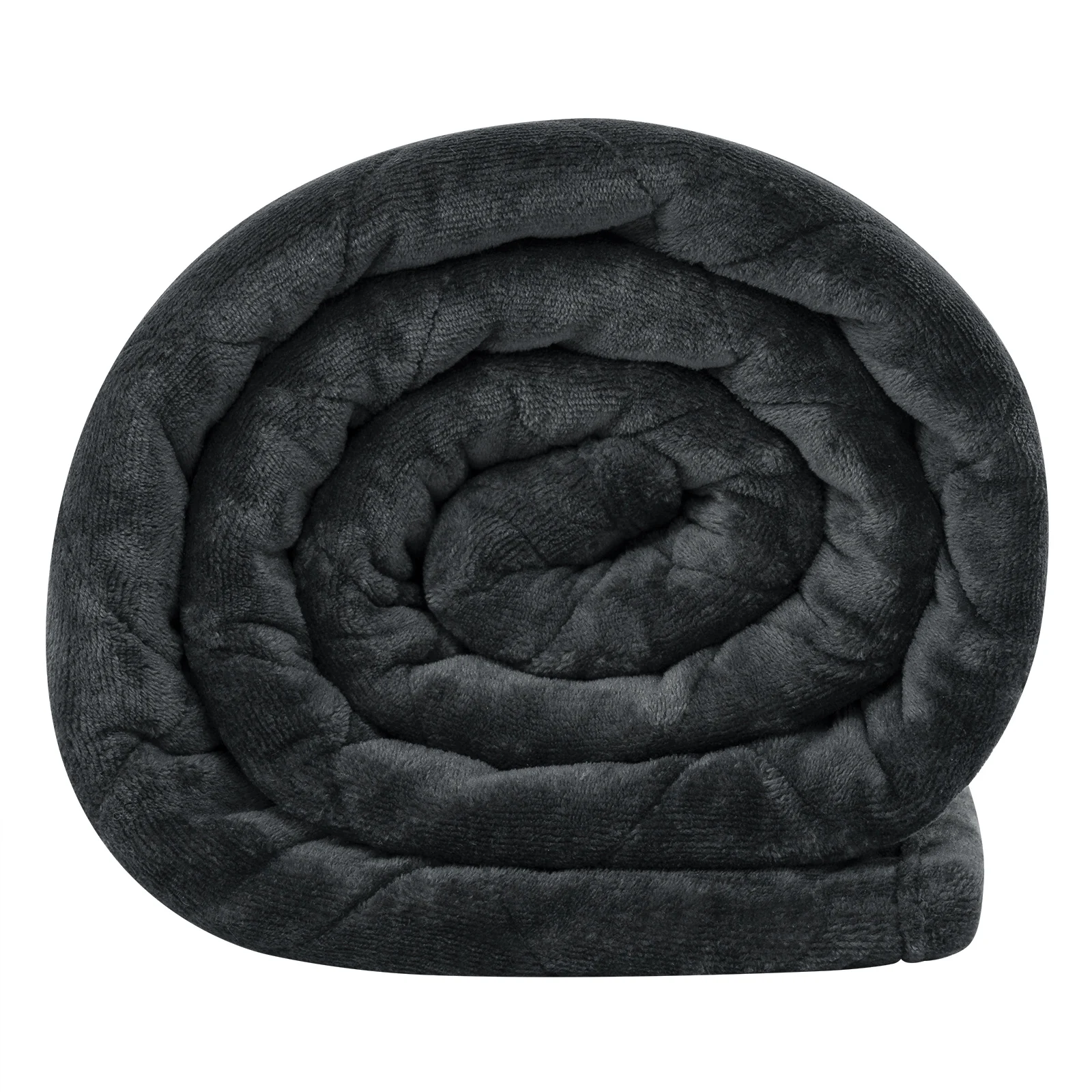 WOLTU Charcoal Gewichtsdecke, Anti-Stress-Flauschige Therapiedecke, doppelseitige Fleecedecke, schwere Decke für Erwachsene