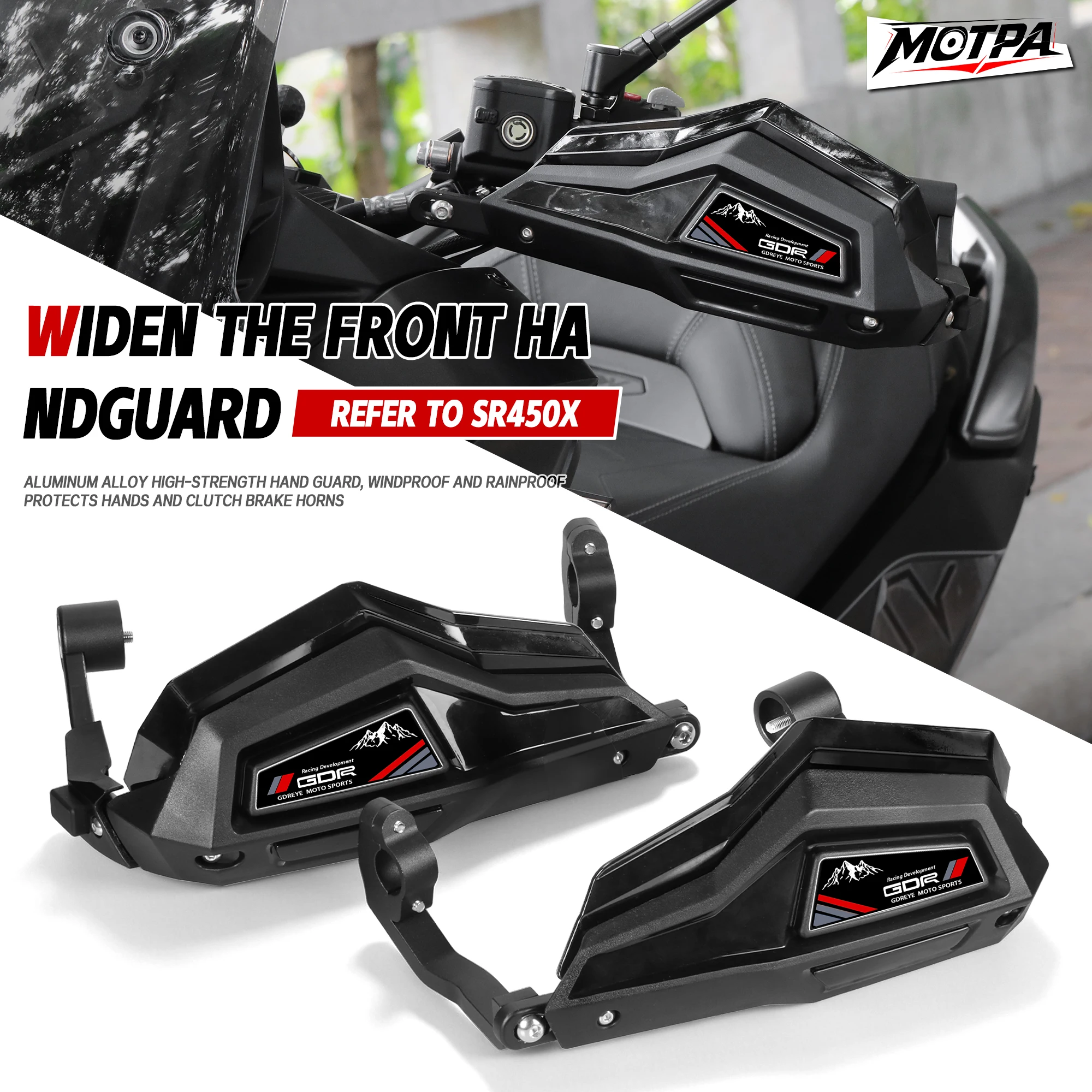 Aluminum Handguards Handlebar Guard Windshield Motorcycle SR450X Handguard Shield Lever Protective Cover For LONCIN VOGE SR450X