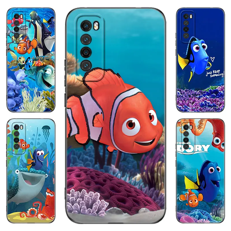 Disney Finding Nemo Dory Black Phone Case For Huawei Nova 5 7 10 Pro 6 9 SE Y70 Plus 4 5i 7i 8i Honor Y5P Y6P Y6S Y7A Y7P Y8P