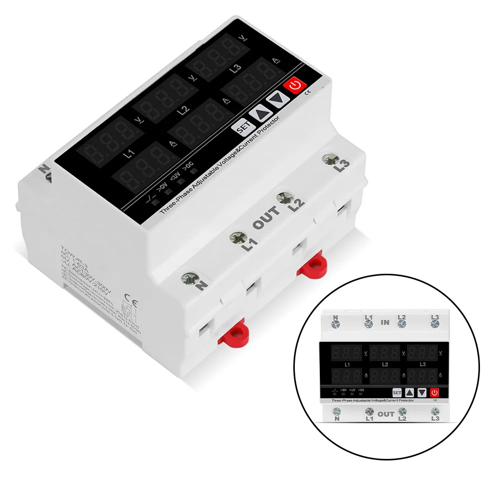 AC 230V Rated Three Voltage Current Protector with Second Delay for Asymmetry Tip and 5V Hysteresis Control Feature