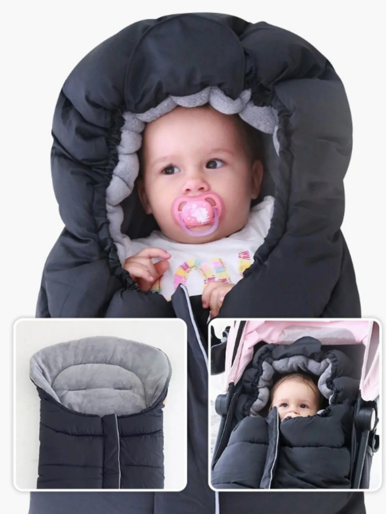 1 buah tas tidur bayi kereta bayi, Kantung tidur selimut musim dingin balita antiair hangat