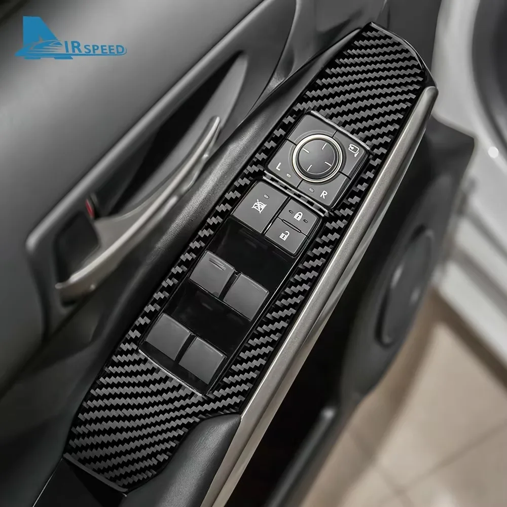 For Lexus IS250 IS300 IS350 200T 2013-2019 Carbon Fiber Window Lift Switch Panel Button Cover Trim Sticker Accessories