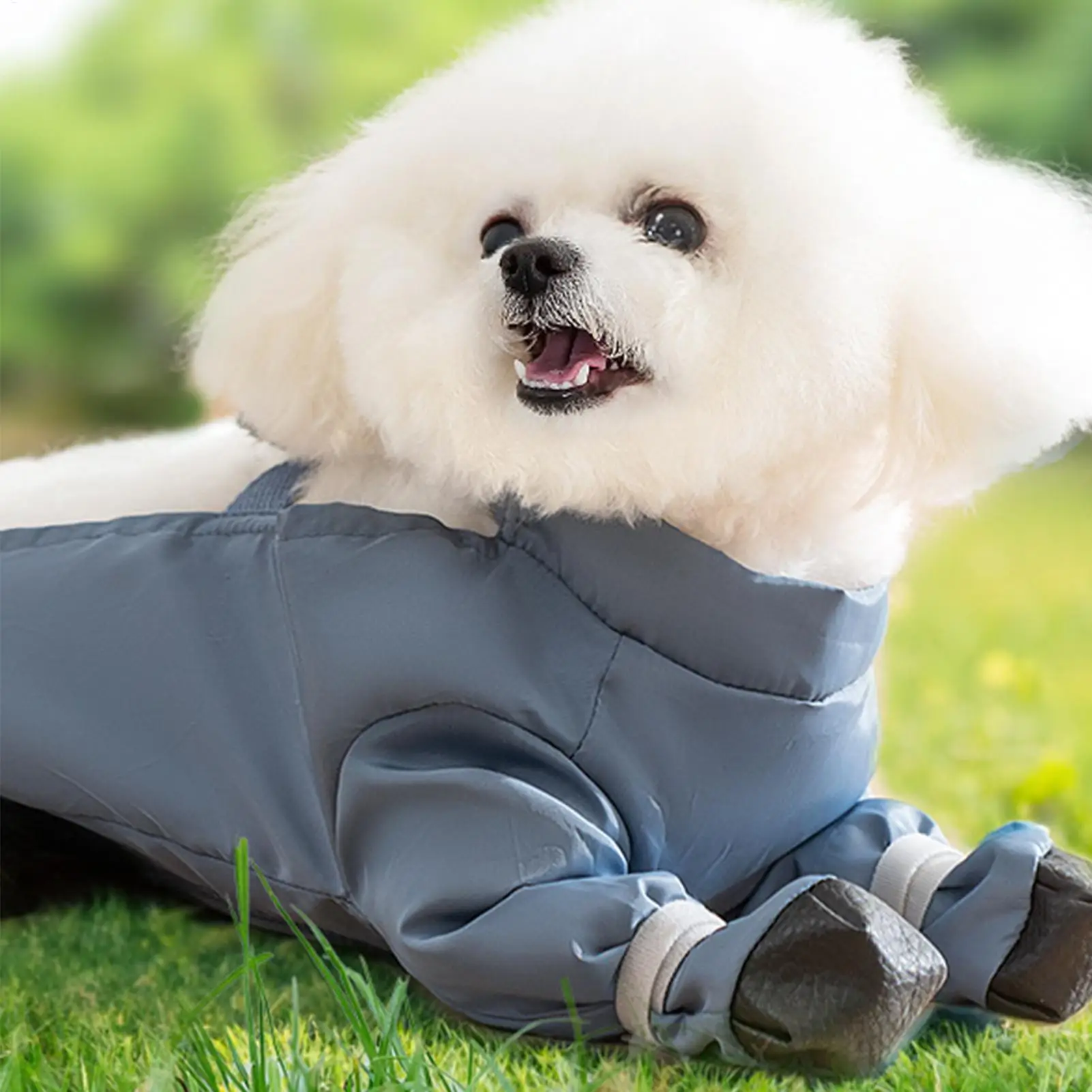 Wasserdichte Hundestiefel mit Riemen, einfach anzuziehen, bleiben an Ort und Stelle, rutschfest bei jedem Wetter, wasserdichte Hundeschuhe, Leggings, nie verlierbare Stiefelsocken. – Detail 9